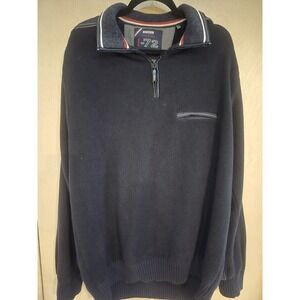 I-72 Impulso Isle Regatta Sail 1/4 Zip Waffle Sweater Navy Cotton XXL...
